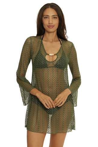 KELP Golden Crochet Long Sleeve Tunic