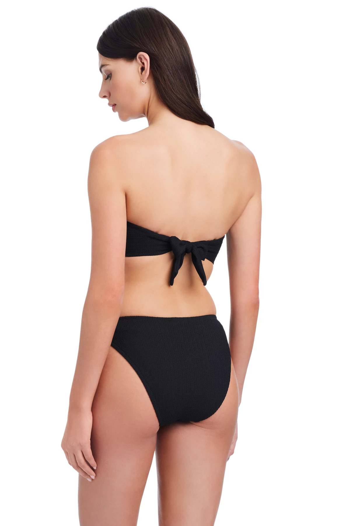 BLACK Chain Bandeau Bikini Top image number 2