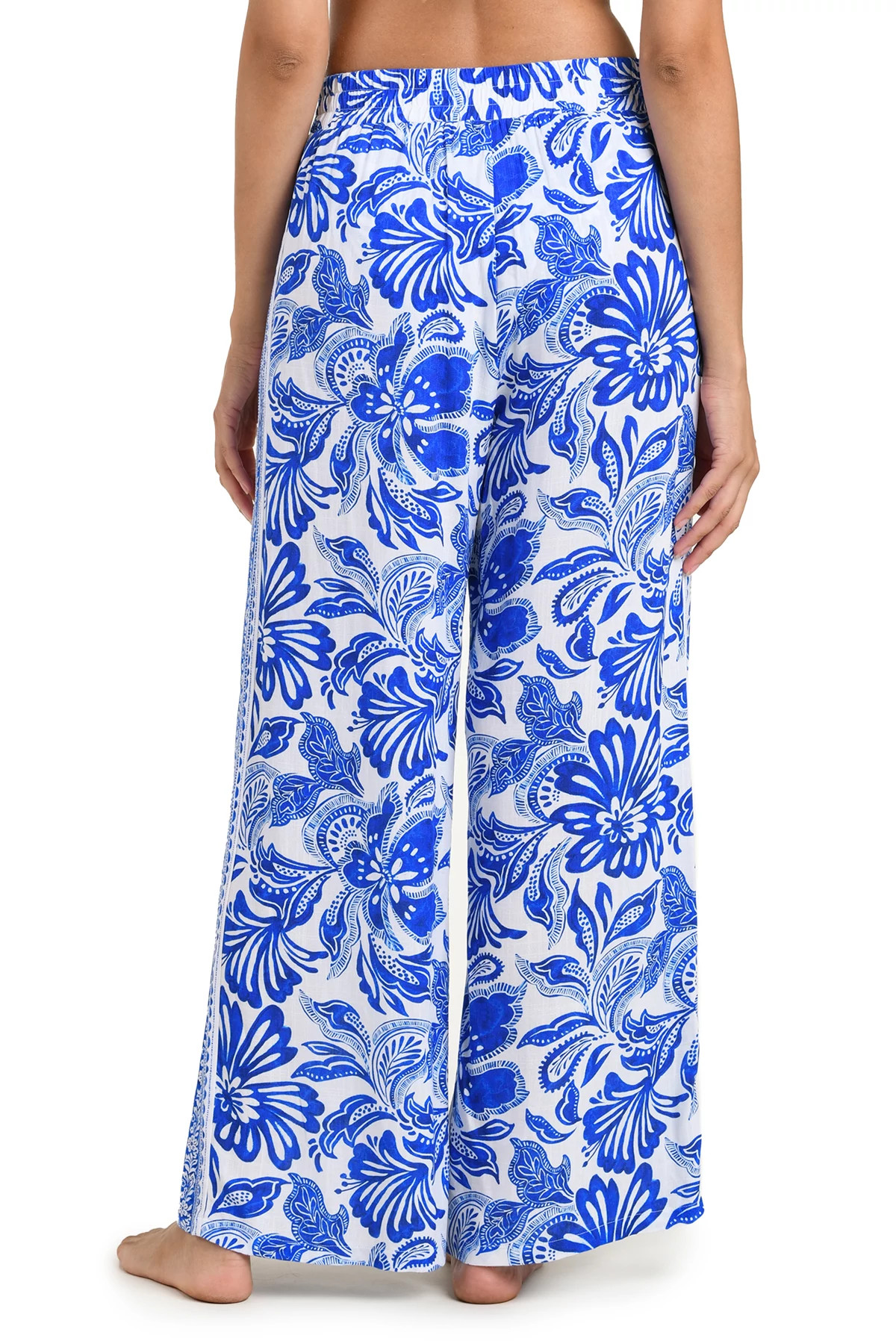 LAPIS Botanical Brocade Beach Pants image number 2