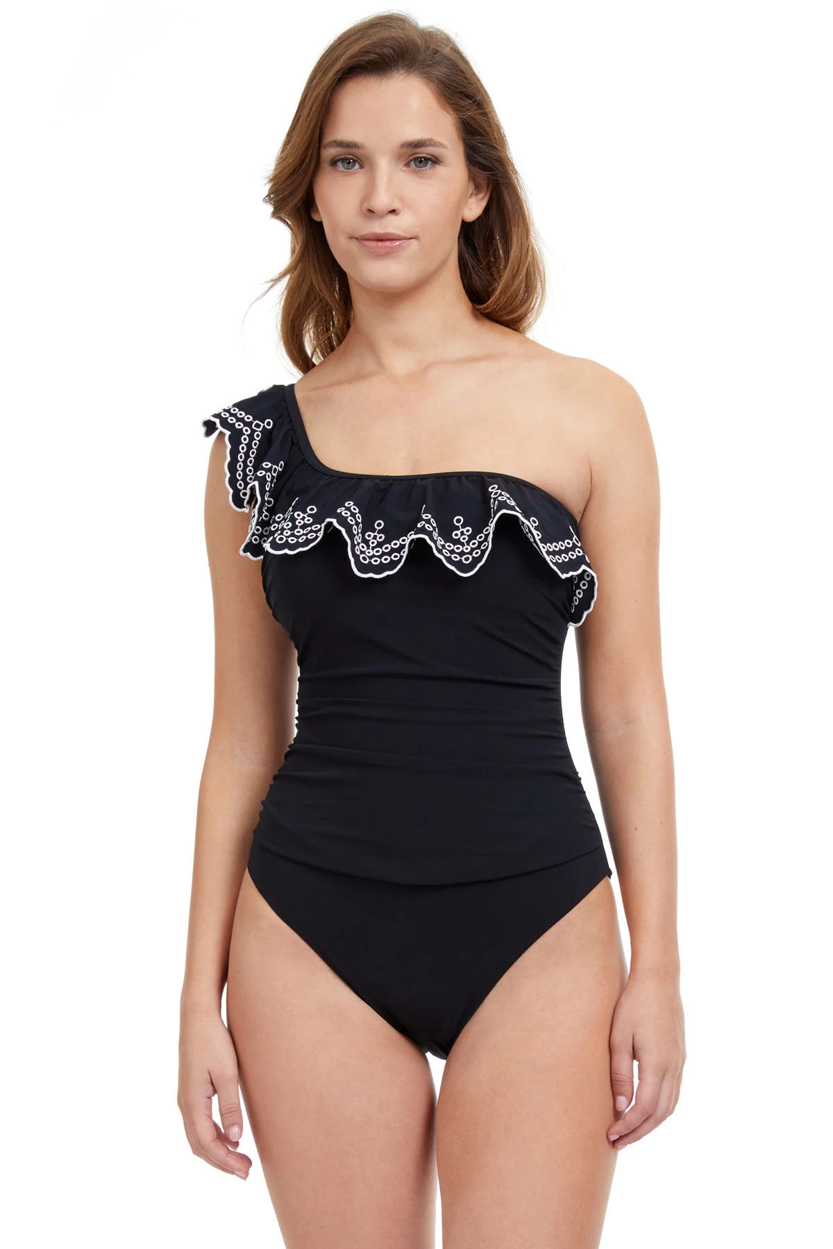 BLACK Lola Asymmetrical One Piece Swimsuit image number 1