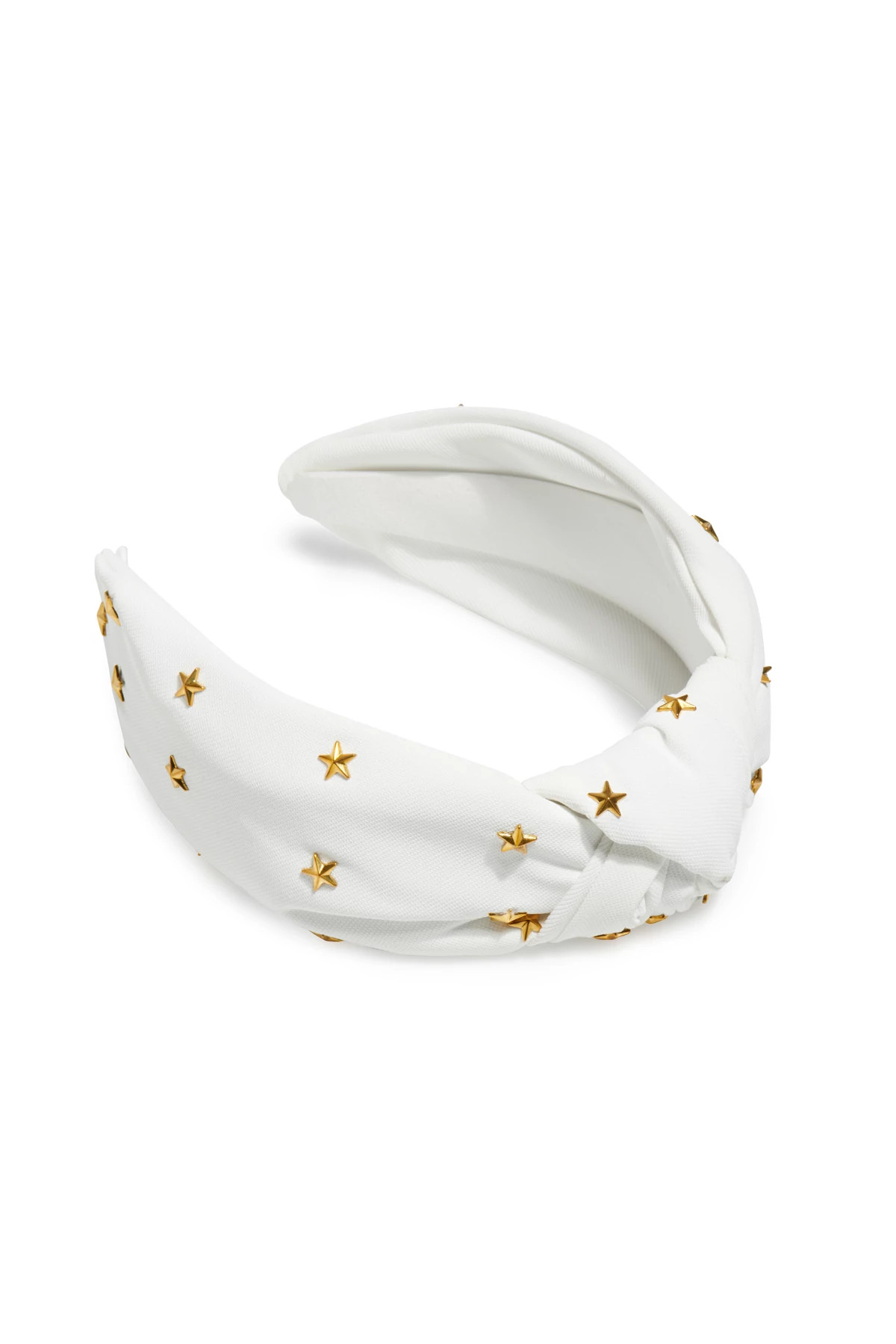 WHITE Stars Knotted Headband image number 1