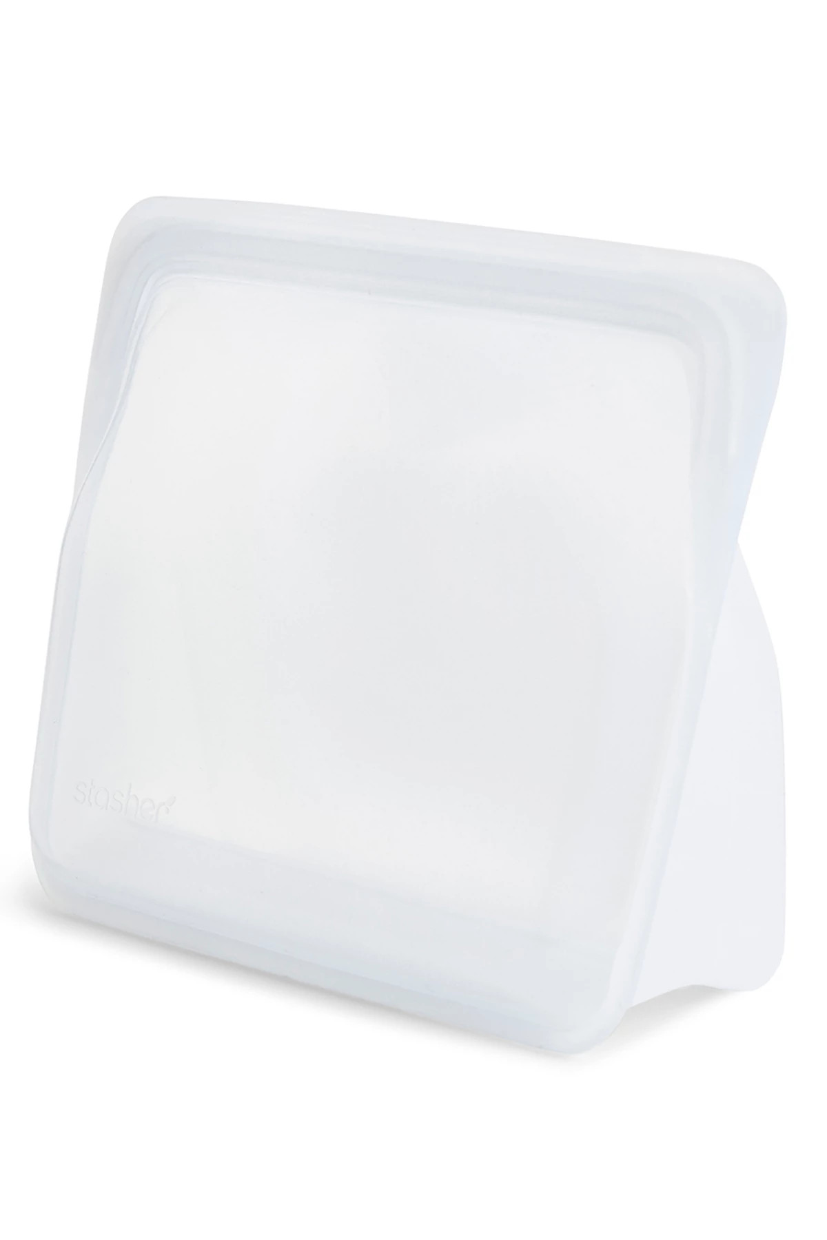 CLEAR Reusable Silicone Eco-Friendly Stand-Up Bag image number 1