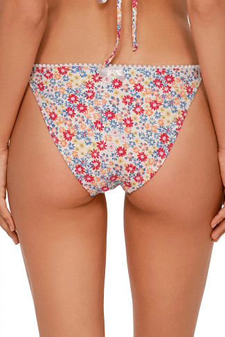PRAIRIE PETALS Pom Pom Hipster Tie Side Bikini Bottom