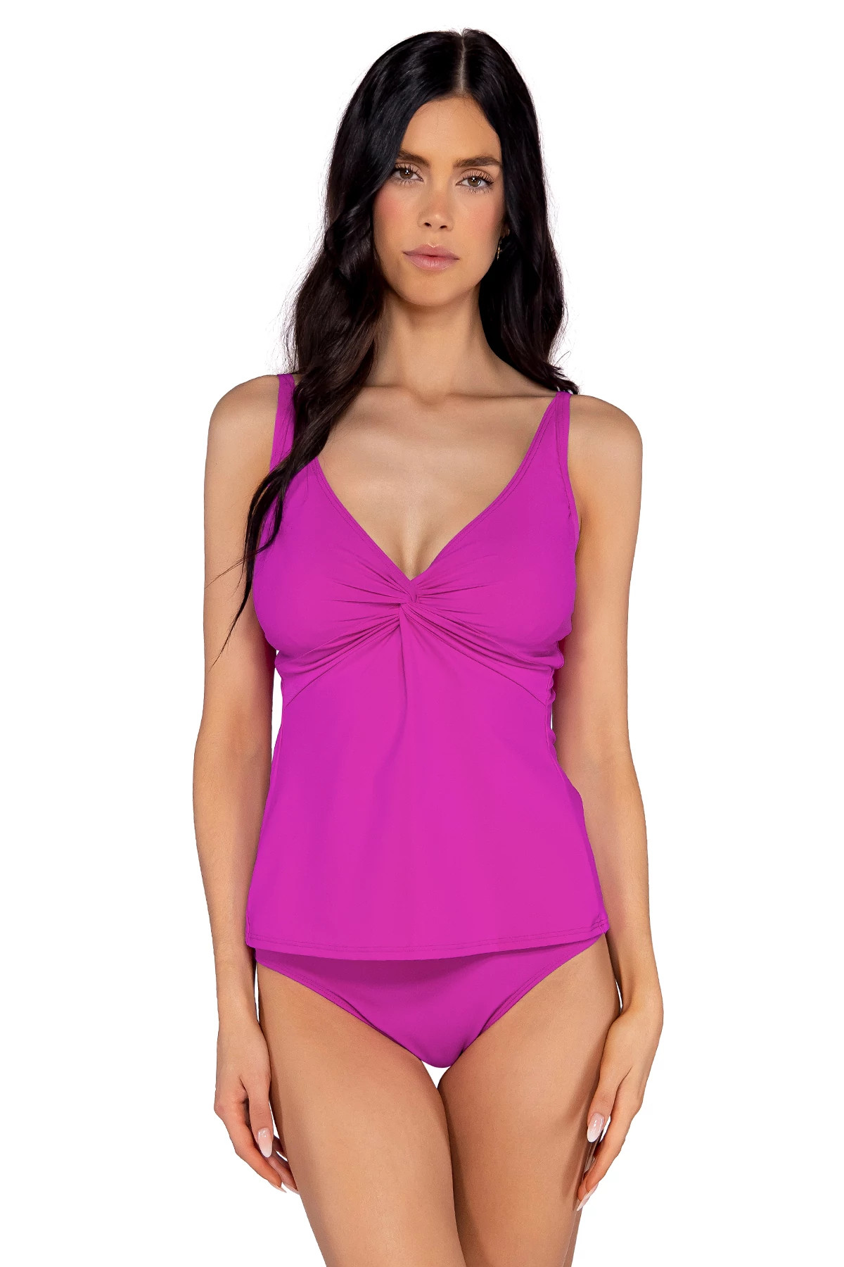 WILD ORCHID Forever Underwire Bra Tankini Top (D+ Cup) image number 1