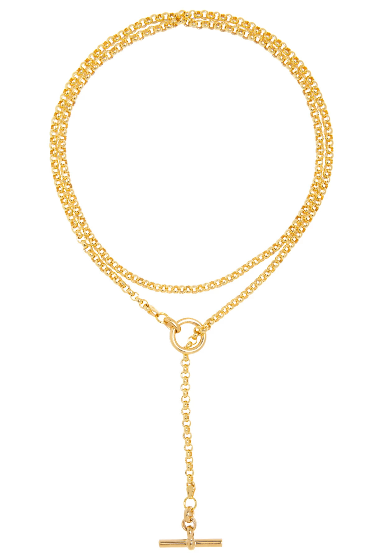 GOLD Gold Lariat Necklace image number 1