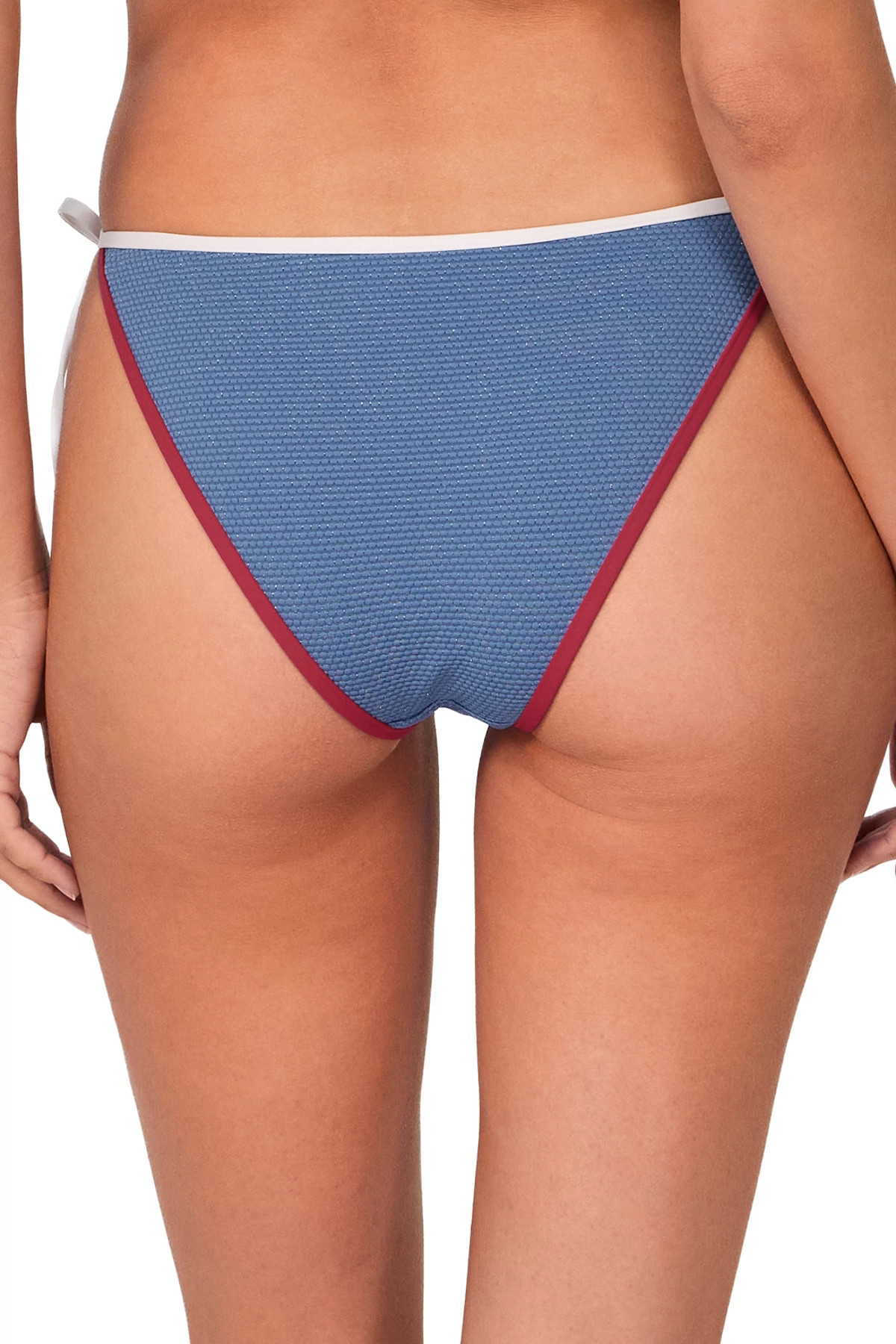 BANNER BLUE LUREX Kit Tie Side Hipster Bikini Bottom image number 2