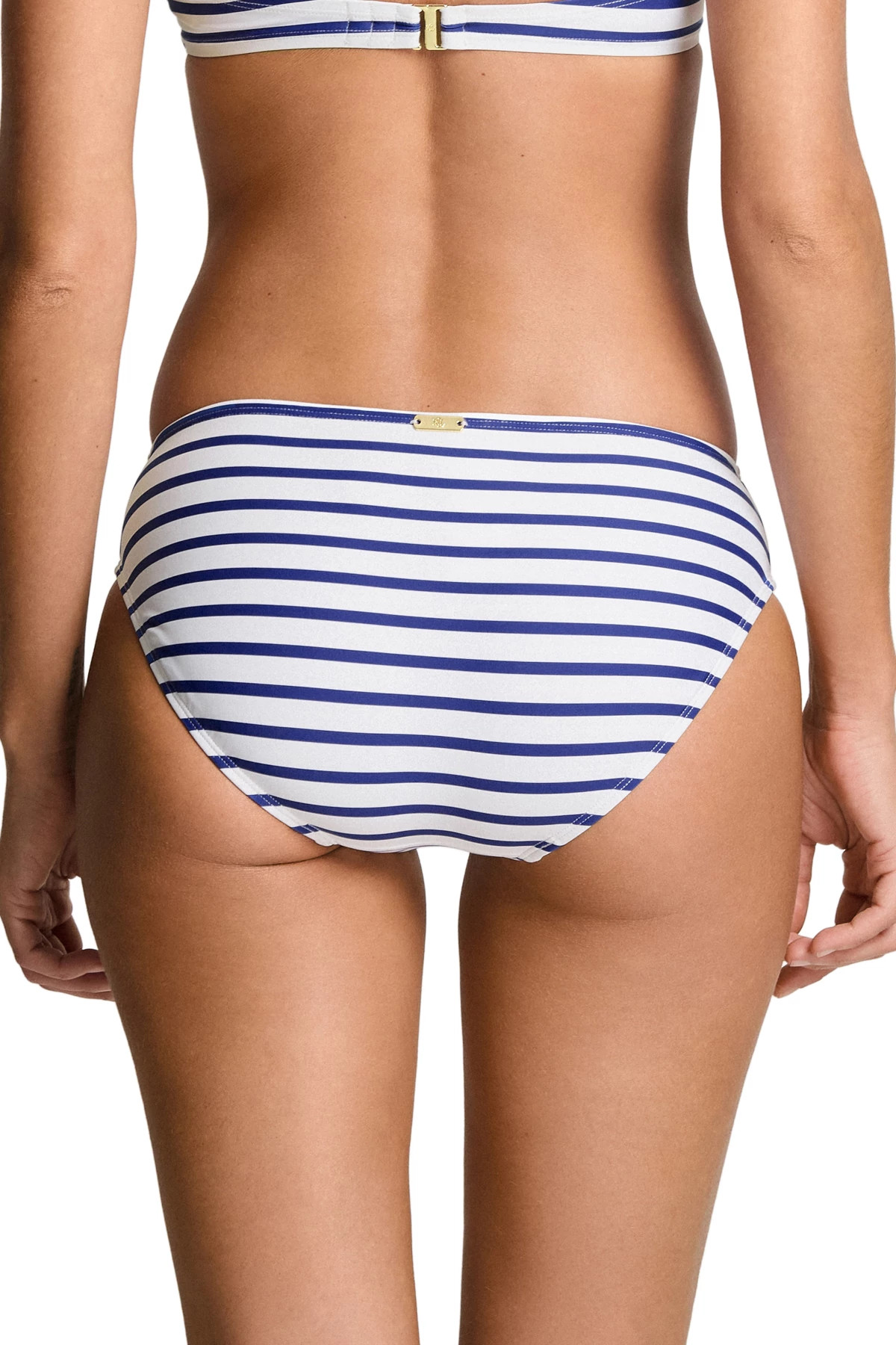 BLUE/WHITE Striped Hipster Bikini Bottom image number 2