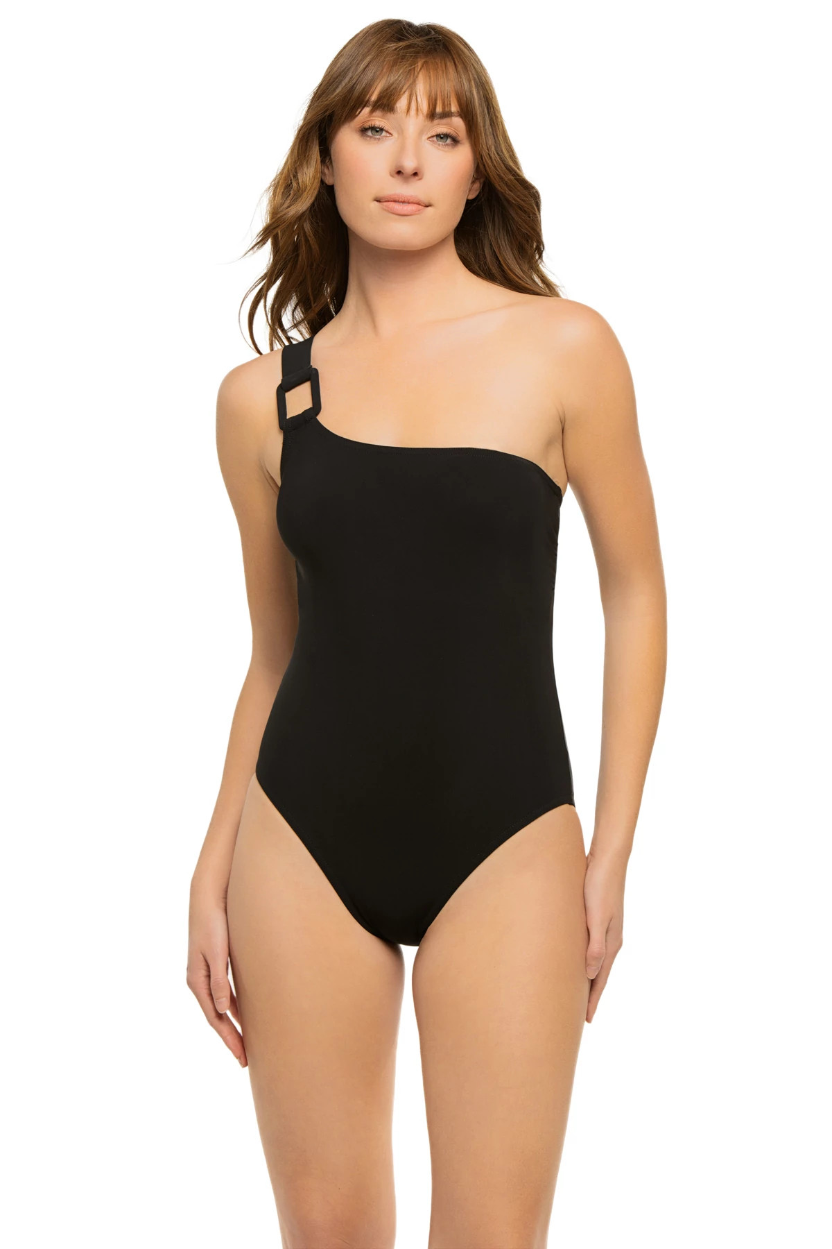 BLACK Juni Asymmetrical  One Piece Swimsuit image number 1