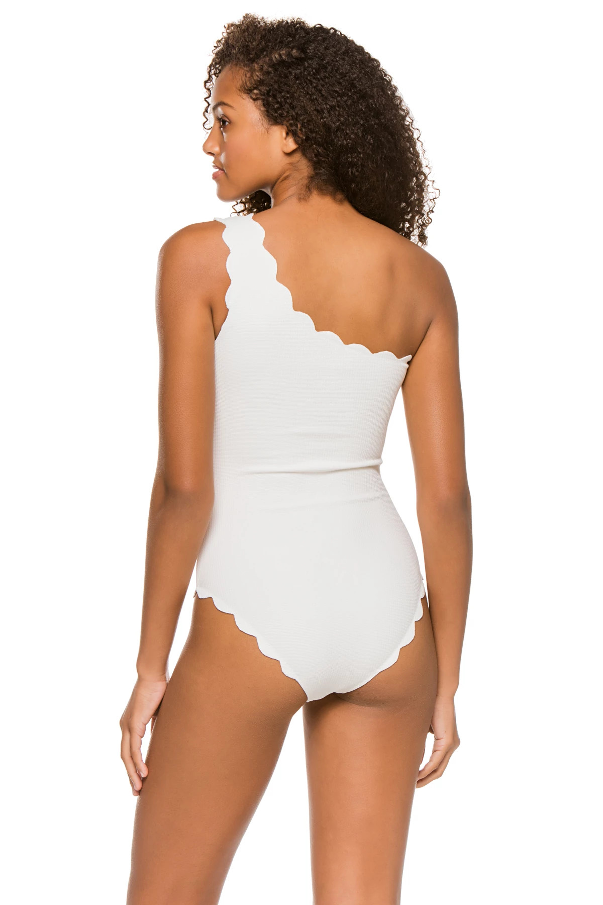COCONUT Scallop Asymmetrical One Piece Swimsuit image number 2