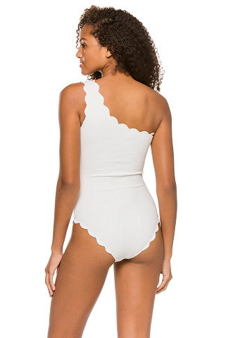 COCONUT Scallop One Shoulder One Piece Swimsuit
