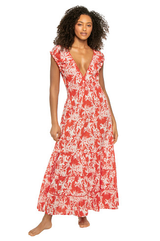 AMAZONIA CORAL Hilda Maxi Dress