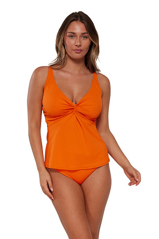 KUMQUAT SANDBAR RIB Forever Underwire Tankini Top (D+ Cup)