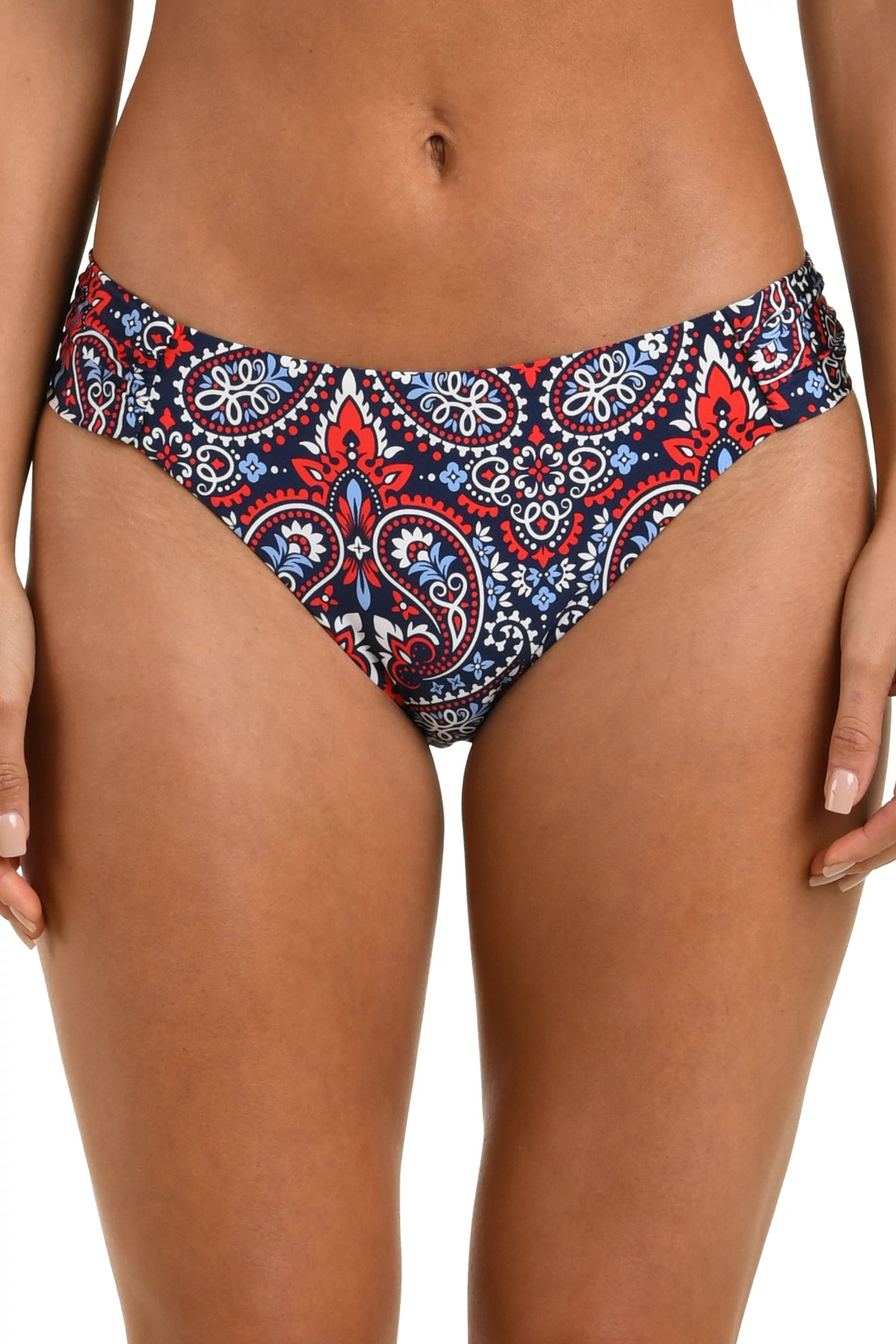MULTI Americana Paisley Hipster Bikini Bottom image number 1