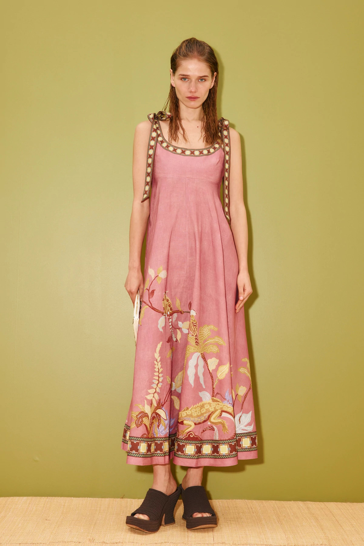 ROSE Zuri Linen Maxi Dress image number 4