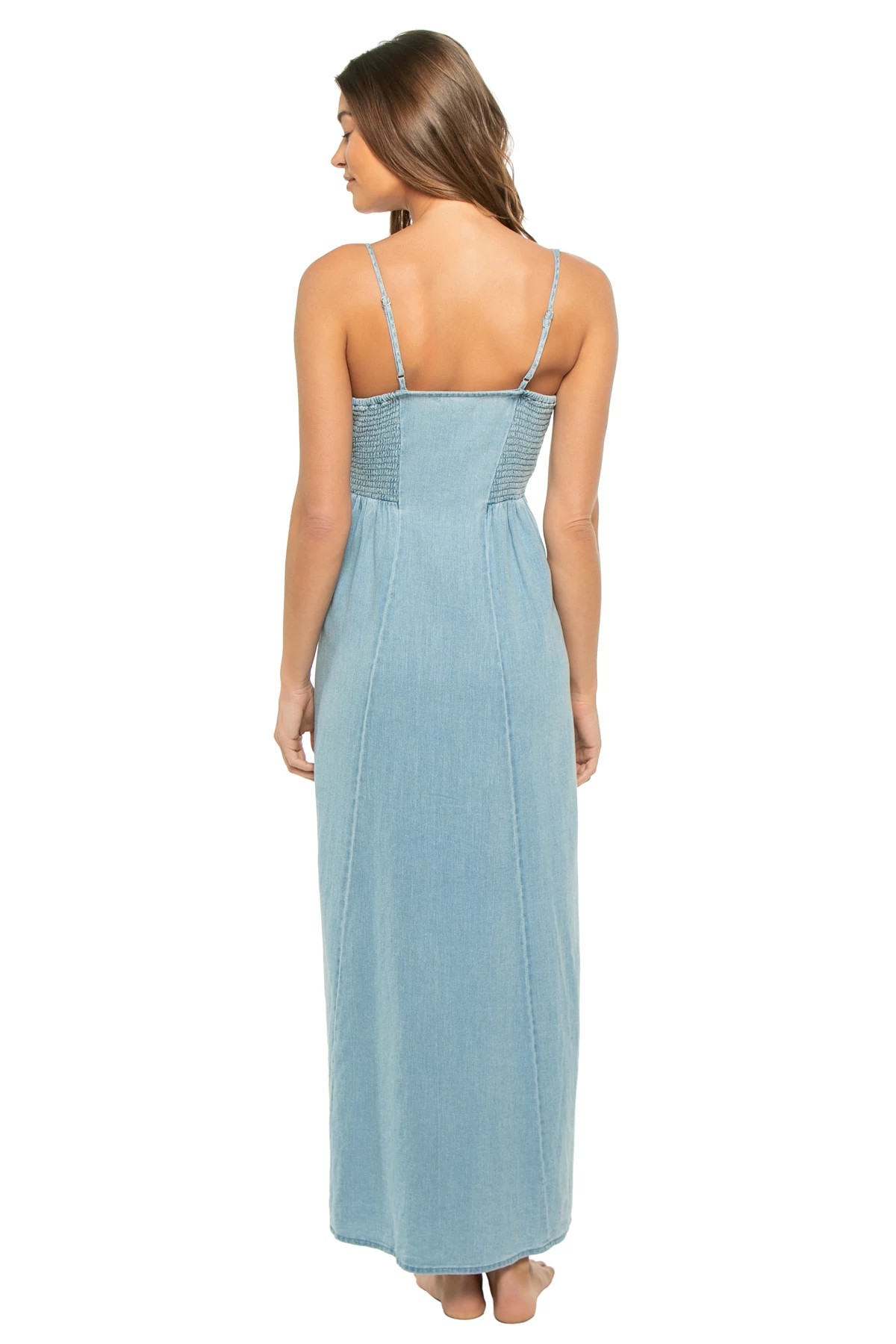 LAKE BLUE Angel Eyes Denim Maxi Dress image number 2