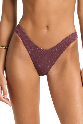 AMARENA LUREX Sign Tab Side Hipster Bikini Bottom