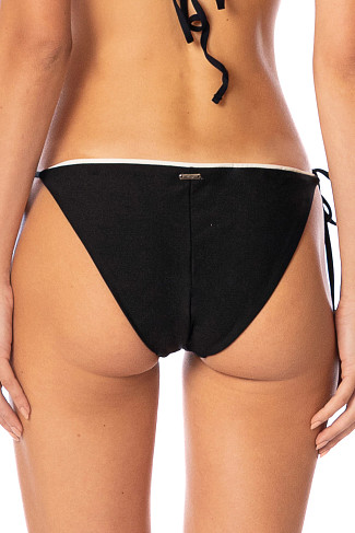 MIDNIGHT BLACK Shining Brazilian Bikini Bottom
