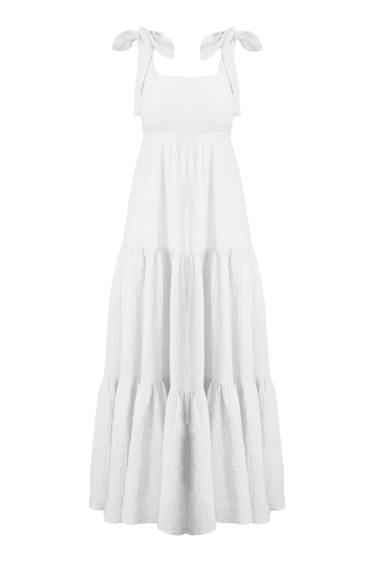 WHITE Marguerite Maxi Dress image number 3