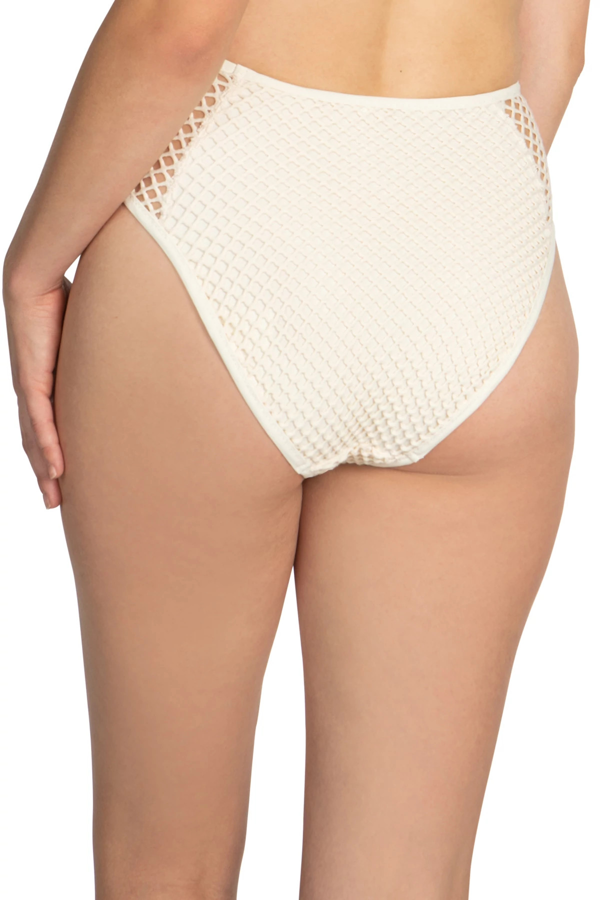 ECRU Pua Crochet High Waist Bikini Bottom image number 2