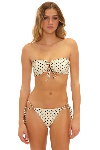IVORY DOT Madeline Dot Bandeau Bikini Top