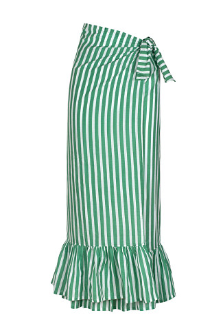 GREEN/WHITE Vienna Stripe Sarong