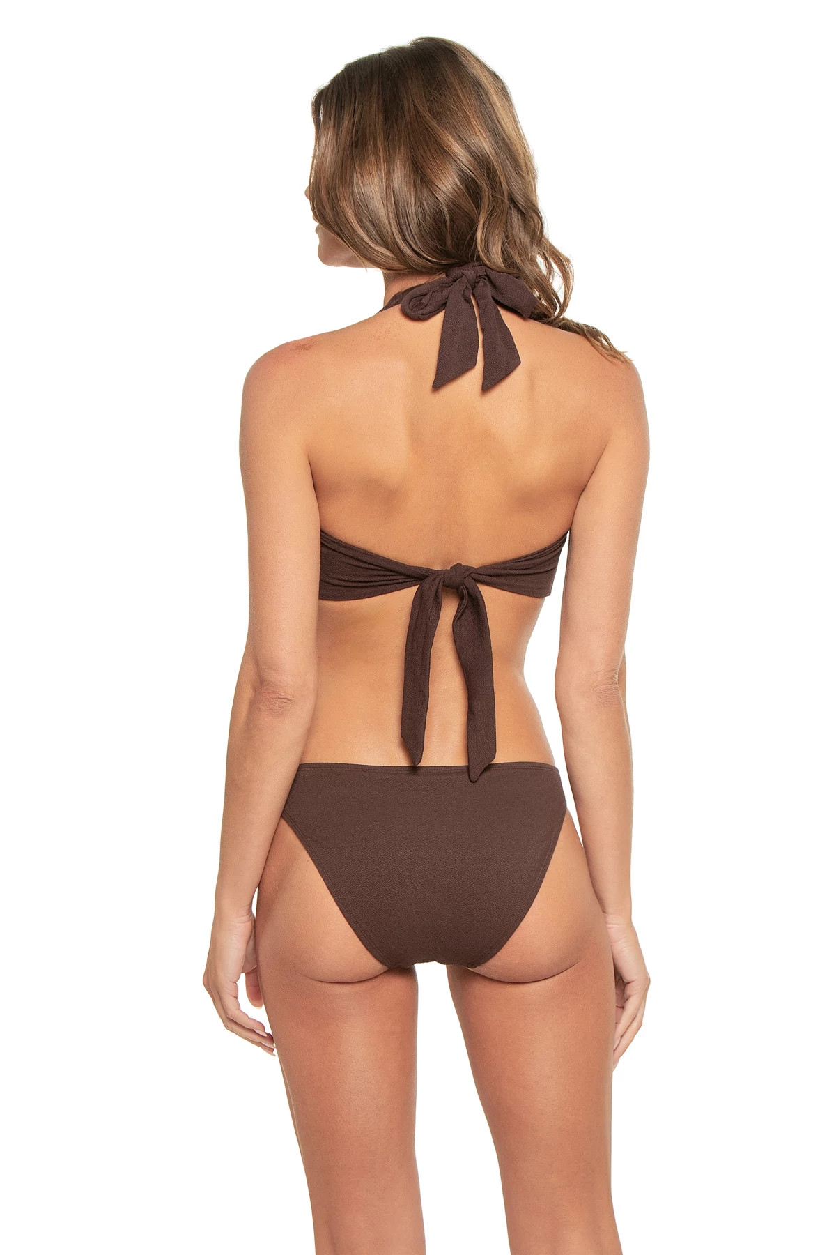 CHOCOLATE Alessia Seersucker Halter Bikini Top image number 2
