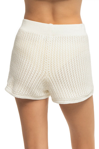 WHITE Priam Crochet Shorts