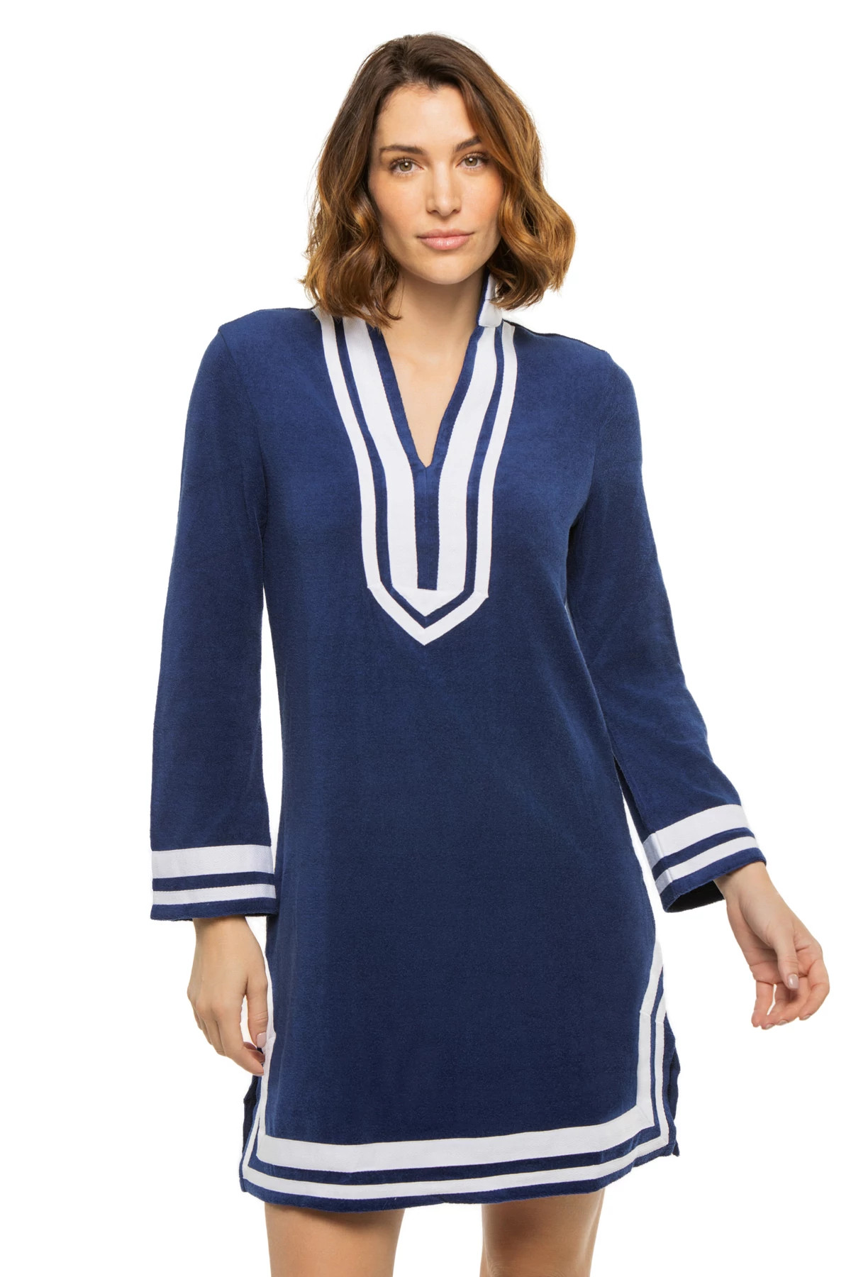 NAVY Terry Long Sleeve Tunic image number 1