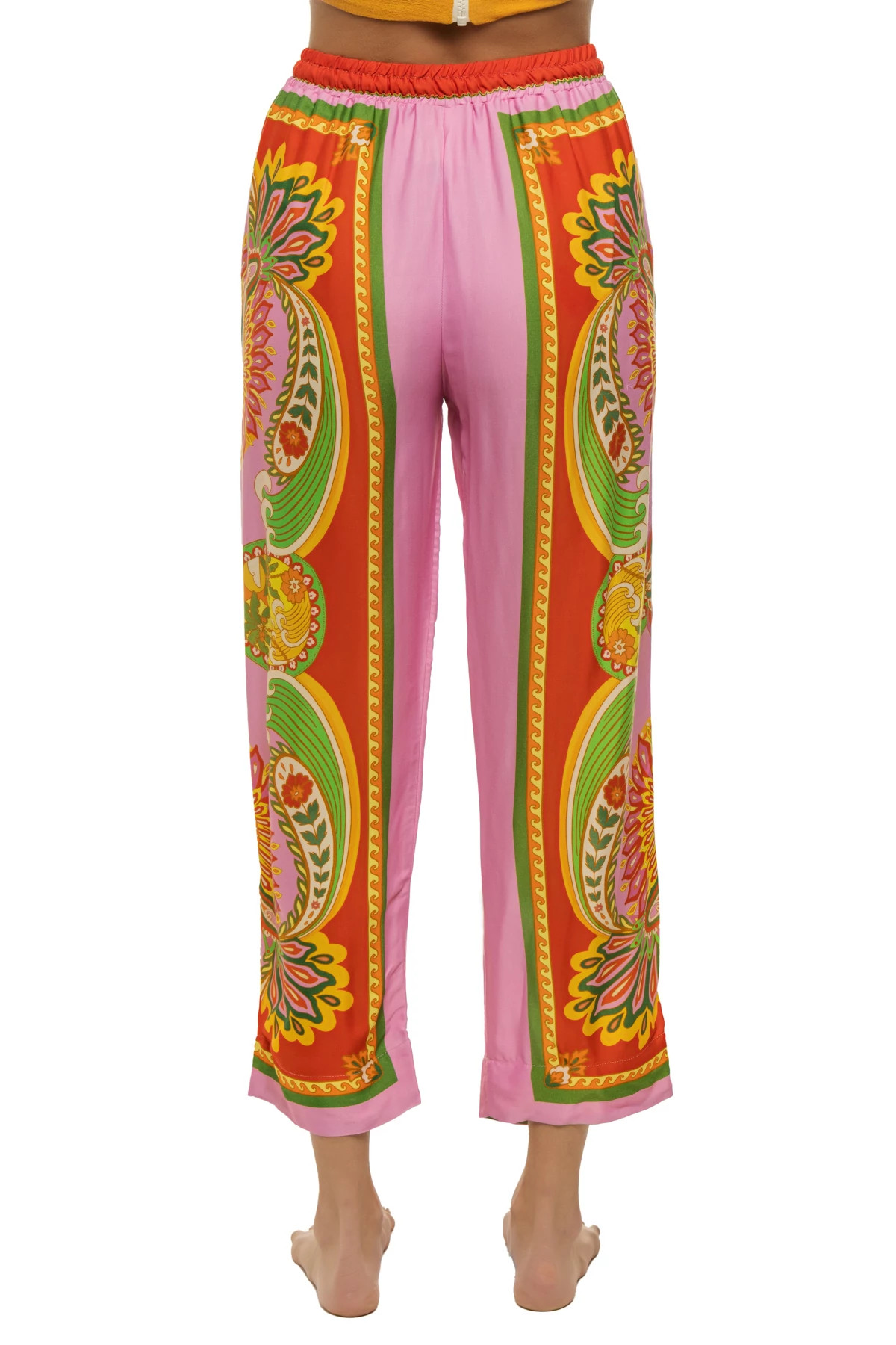 MULTI Beach Toucans Scarf Pants image number 2