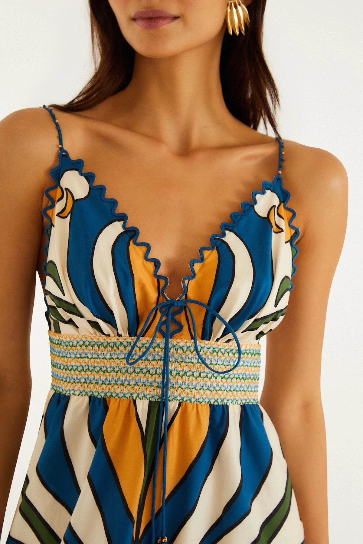 TROPICAL GRAPHIC Tropical Graphic Cotton Maxi Dress image number 4
