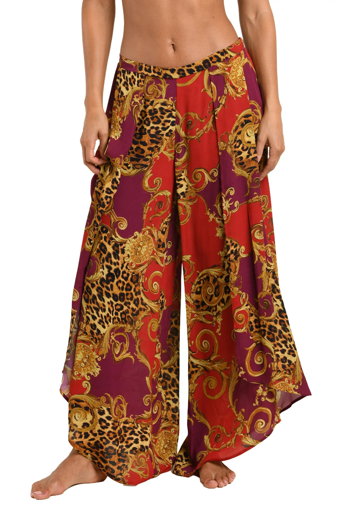 ROUGE Adonis Animal Print Wide Leg Pants image number 1