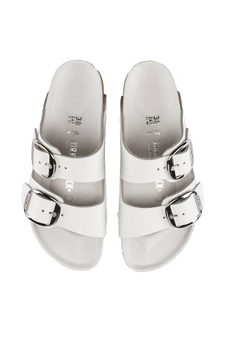WHITE Arizona Big Buckle Sandals