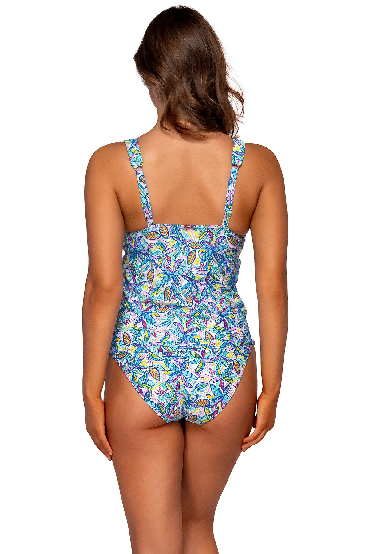 RAINBOW FALLS Elsie Underwire Tankini Top (E-H Cup) image number 2