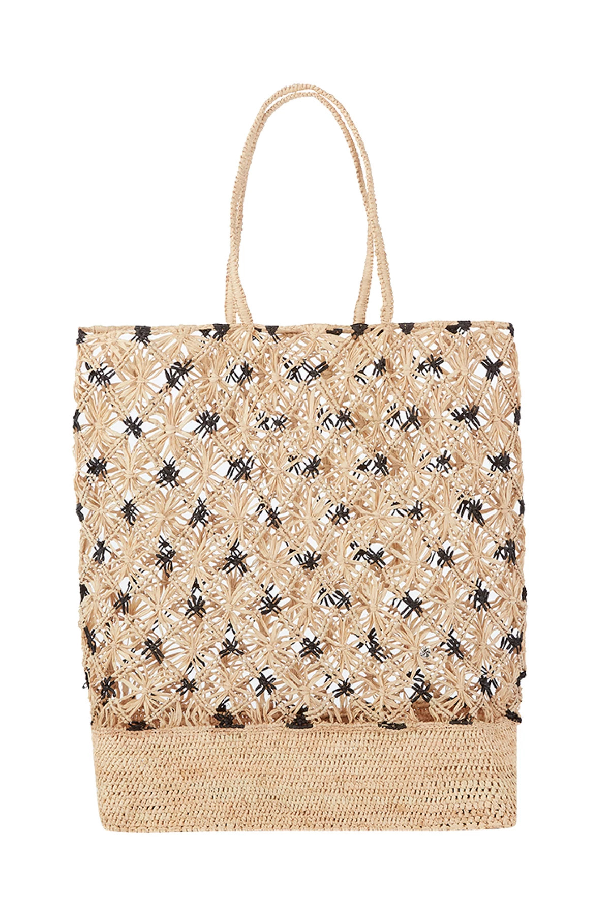 BLACK/NATURAL Monrovia Woven Tote image number 1