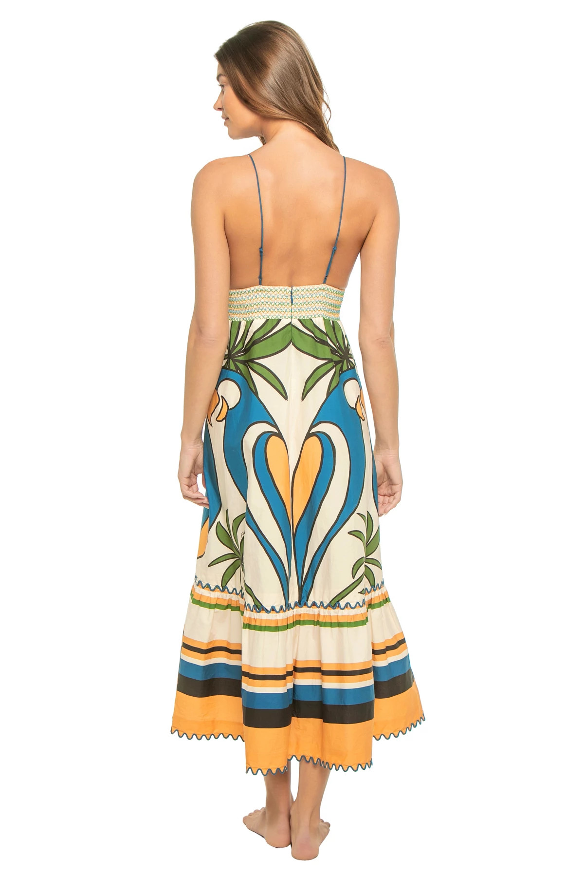 TROPICAL GRAPHIC Tropical Graphic Cotton Maxi Dress image number 2
