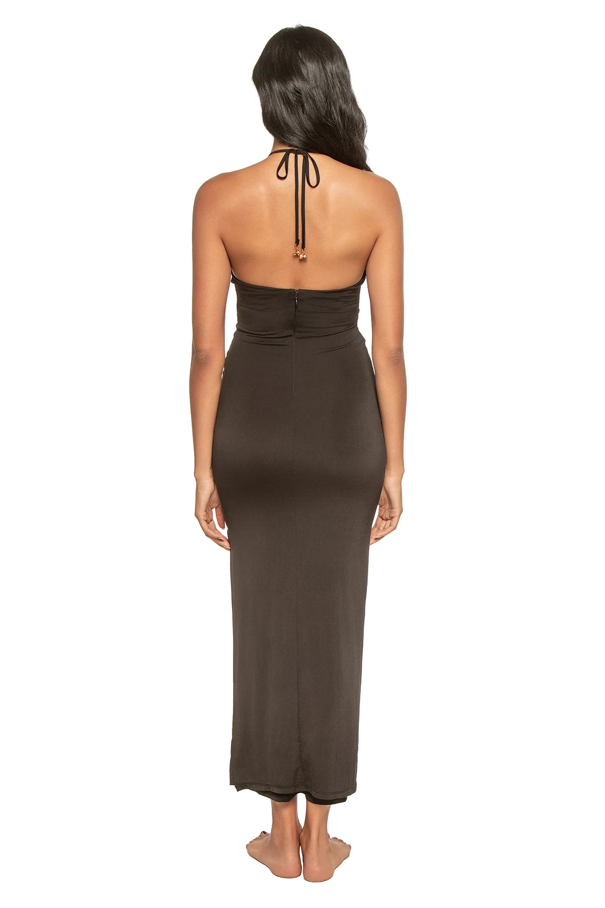 BLACK Kate Halter Cutout Maxi Dress image number 2