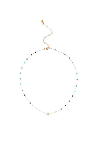 GOLD Multi Bead Freshwater Pearl Necklace