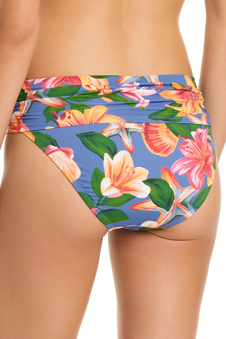 DRIFT BLEU Floral Banded Hipster Bikini Bottom