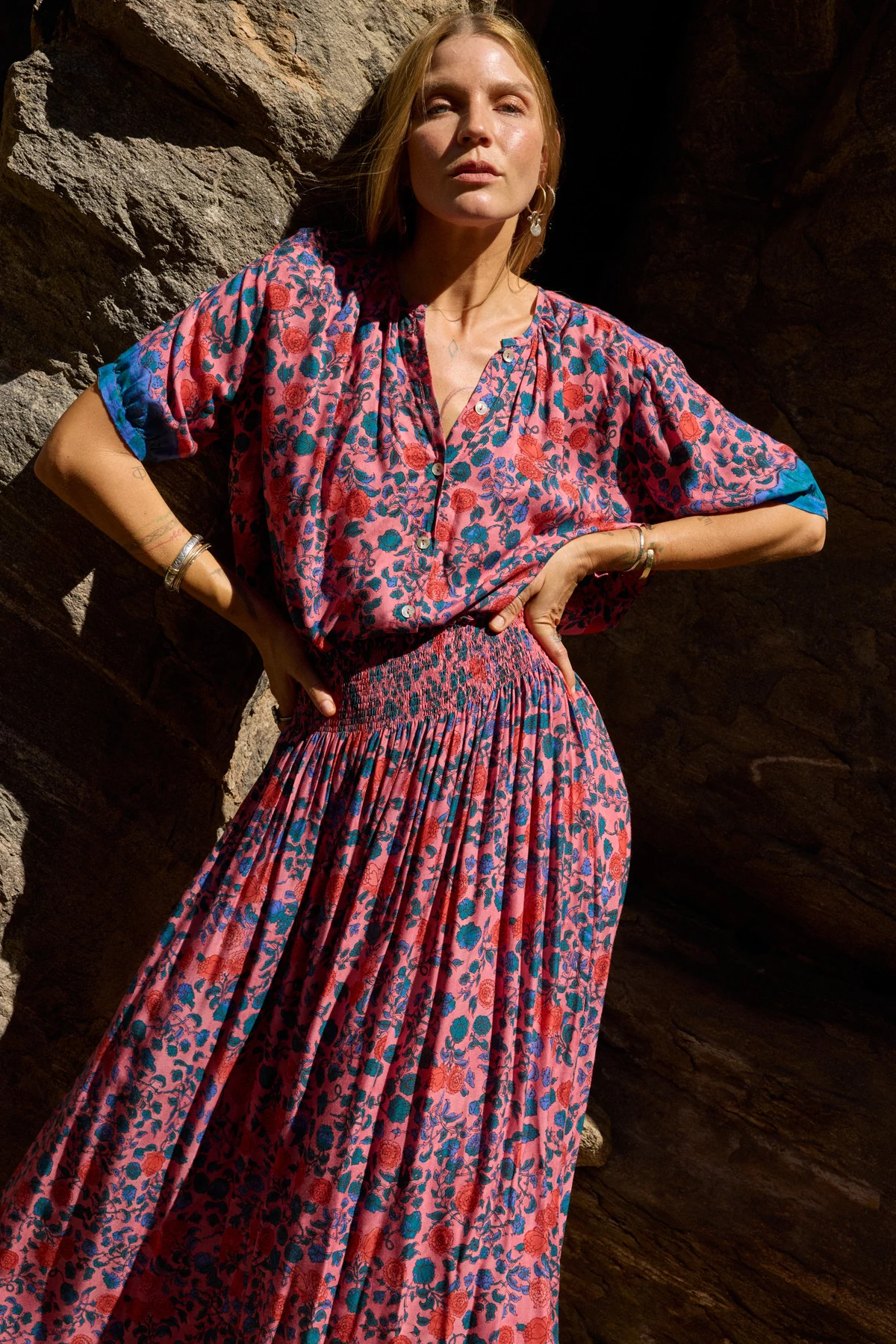 ROSE BANDANA Bella Maxi Skirt image number 4