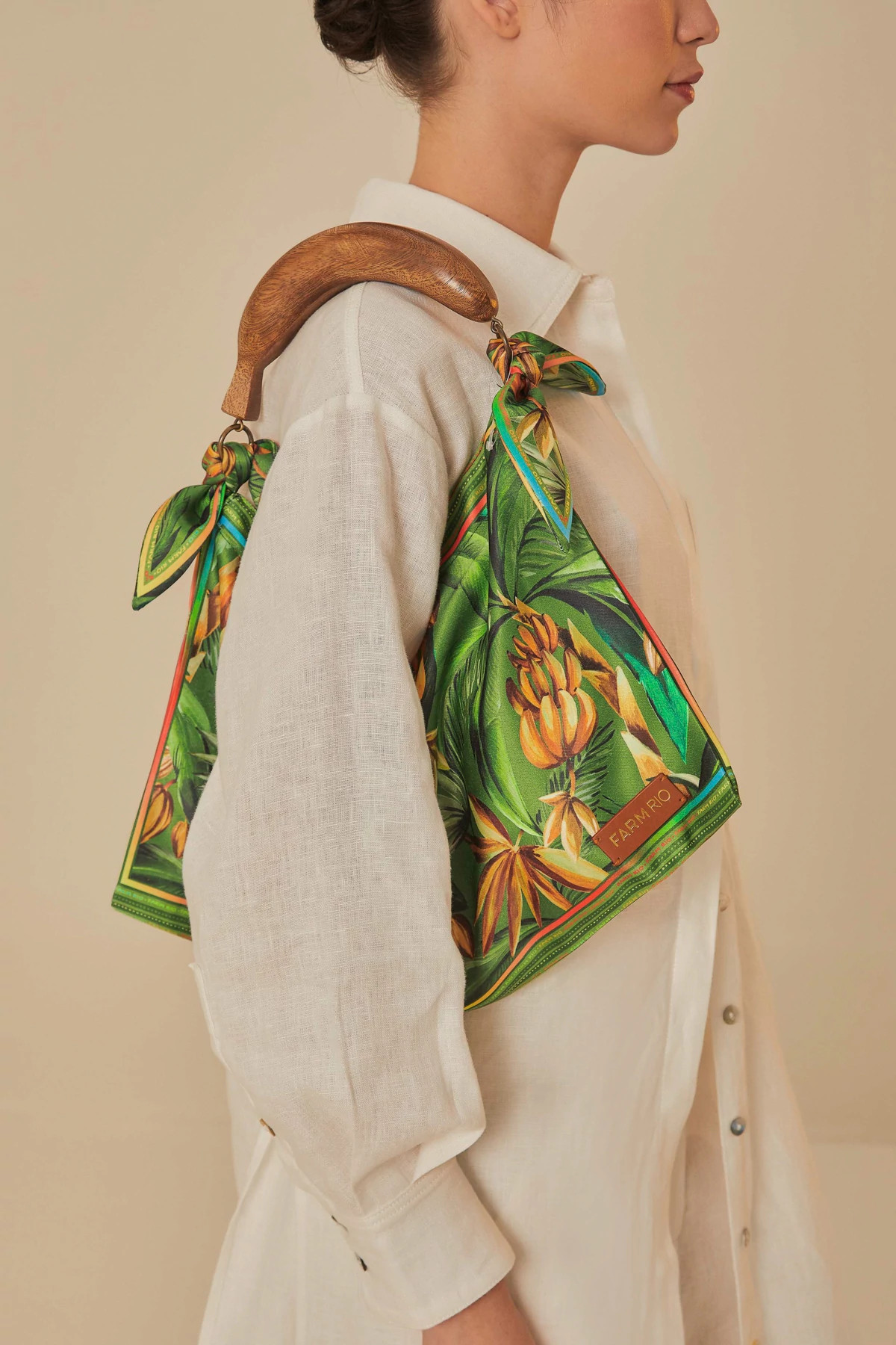 BANANART GREEN Banana Scarf Handbag image number 3