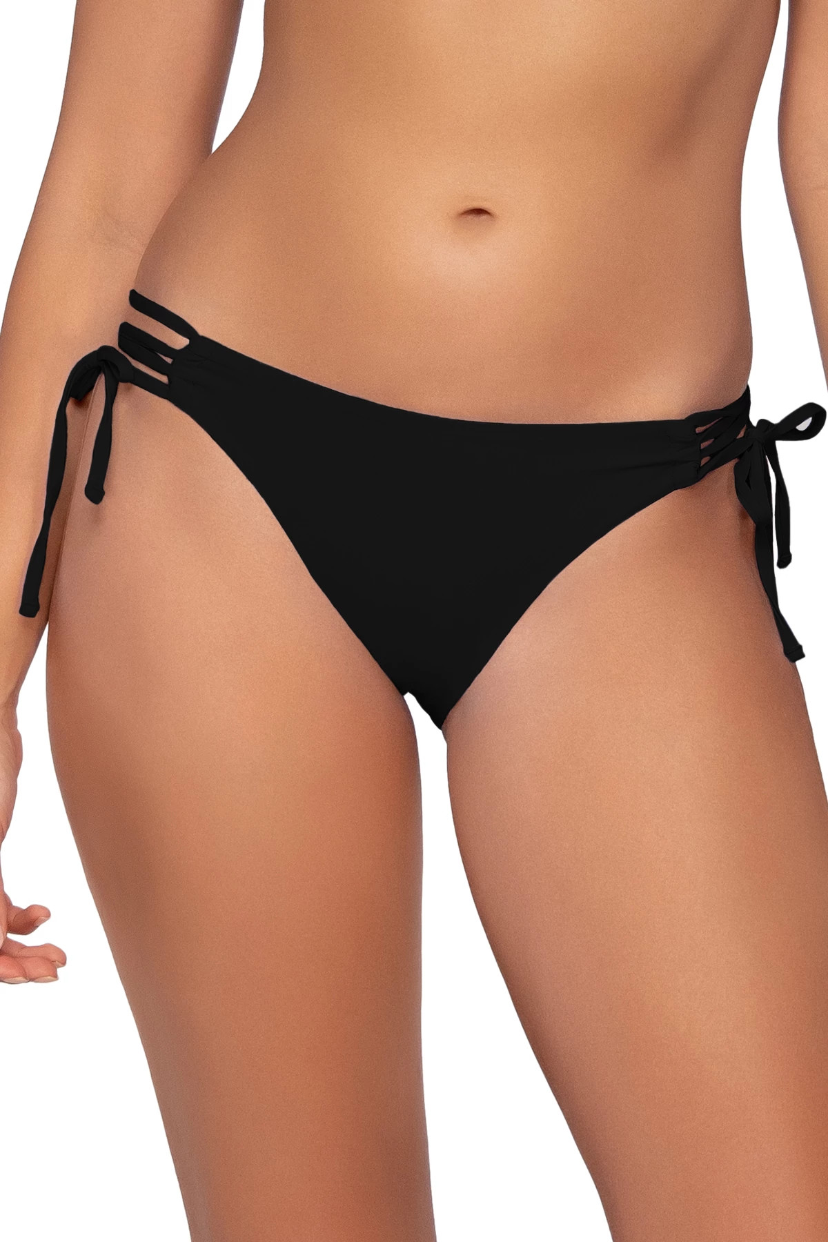 BLACK OUT Peyton Tie Side Hipster Bikini Bottom image number 1