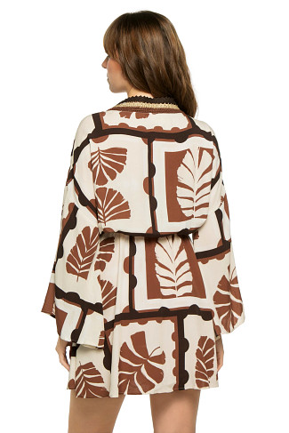 JUNGLE BOX Long Sleeve Mini Dress