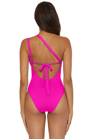 PINK FLAMBE Asymmetrical One Piece Swimsuit