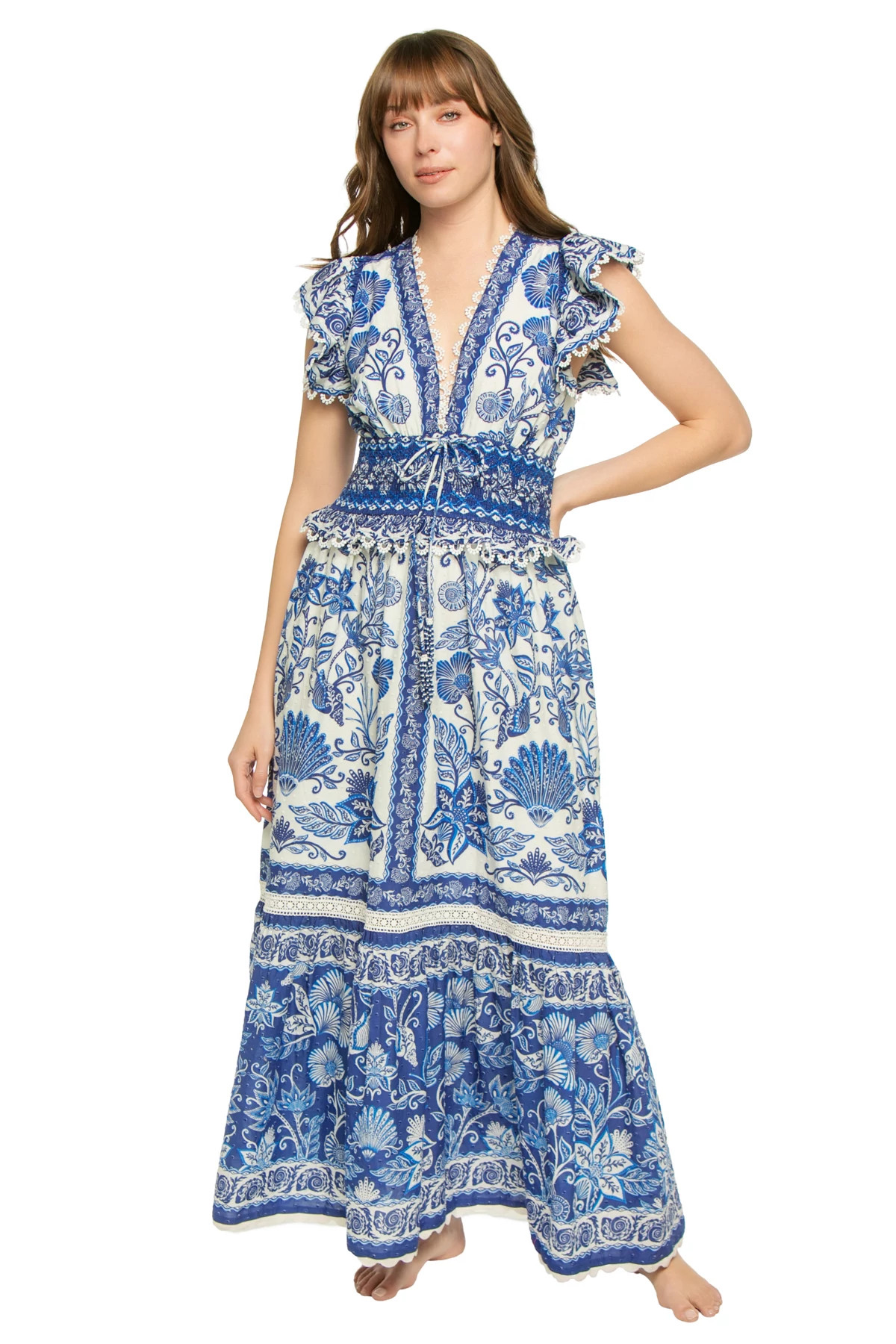 SHELL GARDEN OFF-WHITE Shell Garden Maxi Dress image number 1