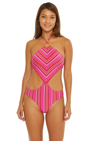 MULTI Marai High Neck Monokini One Piece Swimsuit