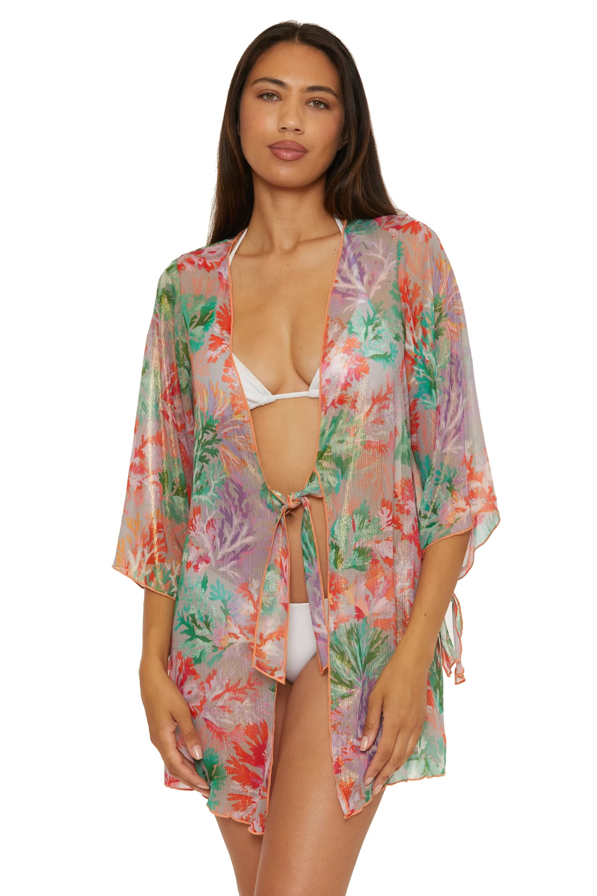 MULTI Coral Reef Kimono image number 1