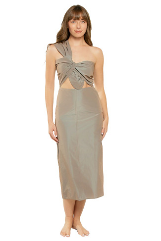 SILVER Carmela Asymmetrical Midi Dress