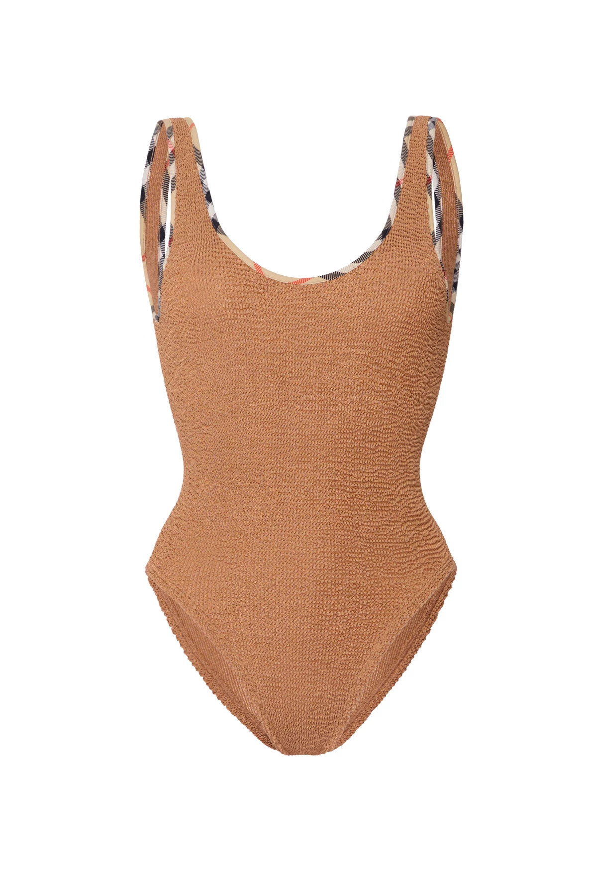 METALLIC COCOA Faye Crinkle One Piece Swimsuit image number 5