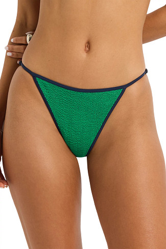 JADE GREEN Leighton Crinkle High Leg Bikini Bottom