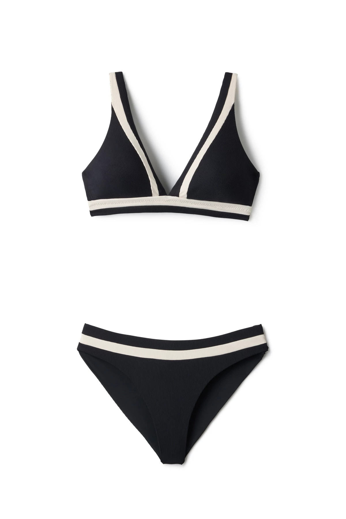 BLACK/TAN Claire Bralette Bikini Top image number 5